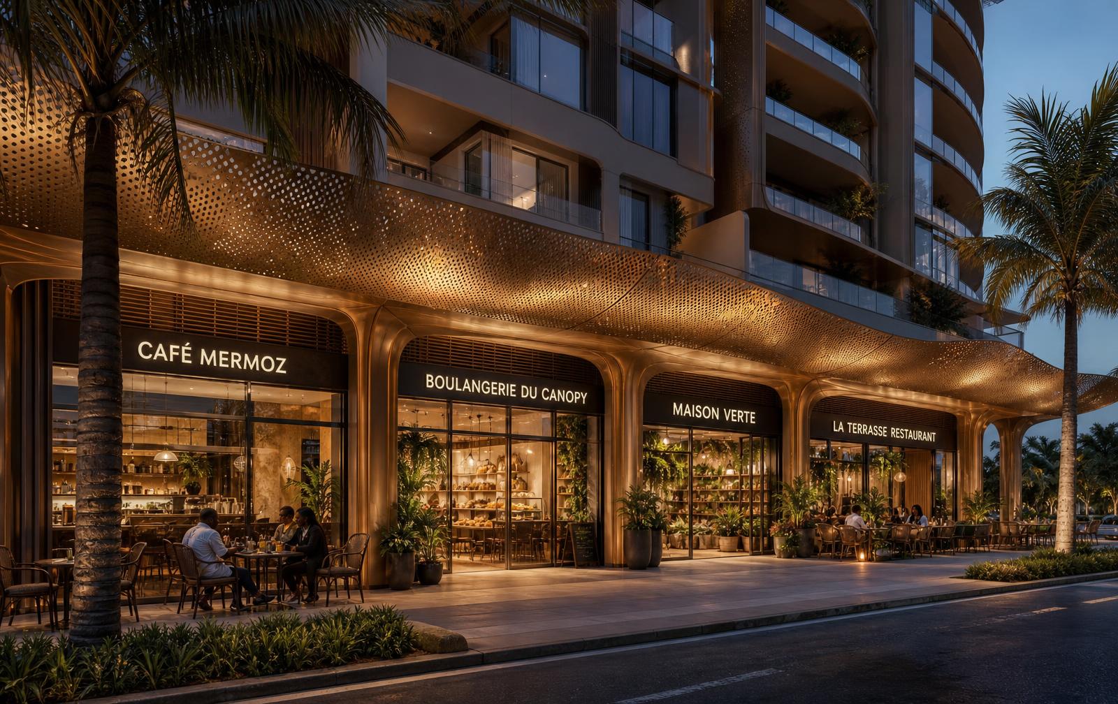 Boulevard retail frontage - 350 m² of active ground-floor uses